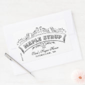 Bearbeitbare Ahornsirup-Etikett Alt modische Rolle Rechteckiger Aufkleber (Umschlag)