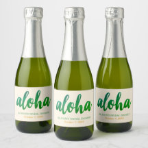 Bearbeitbare Aloha Tropicale Hochzeitsdusche Mini