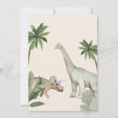Bearbeitbare "Alter" Dinosaurier Trex Wilde Geburt Einladung (Rückseite)