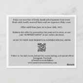 Bearbeitbare Angebote und Rabatte Postkarte (Rückseite)