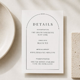 Bearbeitbare Architektur-Bogen-Form Minimalistisch RSVP Karte