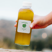 Bearbeitbare Aufkleber für Apfelsaft