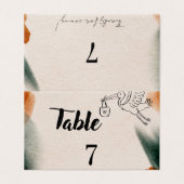 Bearbeitbare Babyshower-Tischnummern | Minimalisti (Außenseite Aufgefaltet)