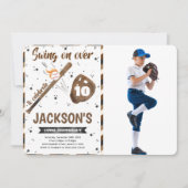 Bearbeitbare Baseball-Foto-Einladung Einladung (Vorderseite)
