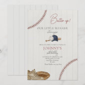 Bearbeitbare Baseball-Geburtstagseinladung Einladung (Vorne/Hinten)