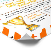 Bearbeitbare Basketball-Spendenflyer Poster (Ecke)