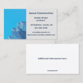 Bearbeitbare Bauarchitektur Visitenkarte (Vorne/Hinten)