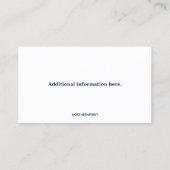 Bearbeitbare Bauarchitektur Visitenkarte (Rückseite)