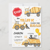 Bearbeitbare Bauweise Einladung zum Geburtstag (Vorderseite)