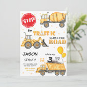 Bearbeitbare Bauweise Einladung zum Geburtstag (Stehend Vorderseite)