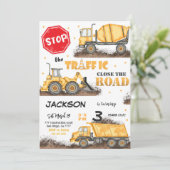 Bearbeitbare Bauweise Einladung zum Geburtstag (Stehend Vorderseite)