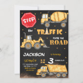 Bearbeitbare Bauweise Einladung zum Geburtstag (Vorderseite)