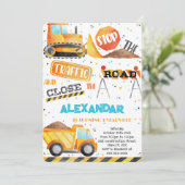 Bearbeitbare Bauweise Geburtstagseinladungen Einladung (Stehend Vorderseite)