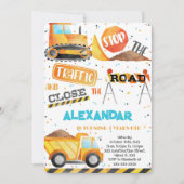 Bearbeitbare Bauweise Geburtstagseinladungen Einladung (Vorderseite)