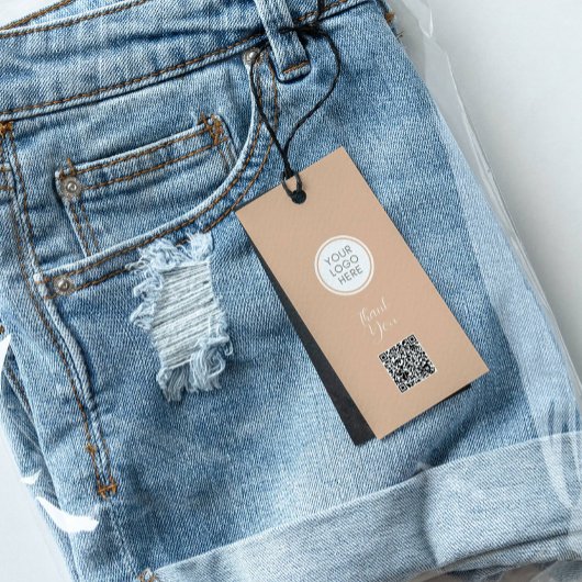 Bearbeitbare Bekleidungseinzelhandel mit QR-Code-E Geschenkanhänger