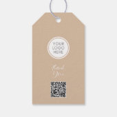 Bearbeitbare Bekleidungseinzelhandel mit QR-Code-E Geschenkanhänger (Rückseite)