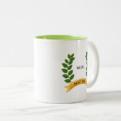 Bearbeitbare Best Vater Name & Laurel Blätter Zweifarbige Tasse (VorderseiteRechts)