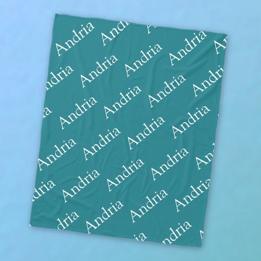 Bearbeitbare Bezeichnung mit gefliestem Monogramm Fleecedecke