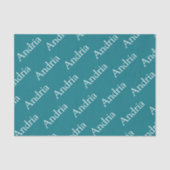 Bearbeitbare Bezeichnung mit gefliestem Monogramm Seidenpapier (Vorderseite)