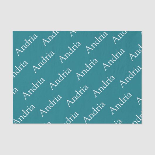 Bearbeitbare Bezeichnung mit gefliestem Monogramm Seidenpapier (Vorderseite)