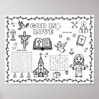 Bearbeitbare Bibel-Malmatte Poster