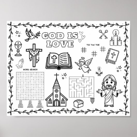 Bearbeitbare Bibel-Malmatte Poster (Vorne)