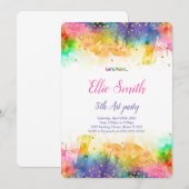 Bearbeitbare Bilder Geburtstagsfeier Einladung (Vorne/Hinten)