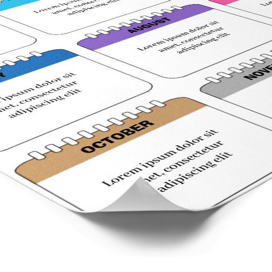 Bearbeitbare Birthday Tracker-Vorlage Poster (Ecke)