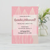 Bearbeitbare Blätter und Hintergrund der Dusty-Ros Einladung (Stehend Vorderseite)
