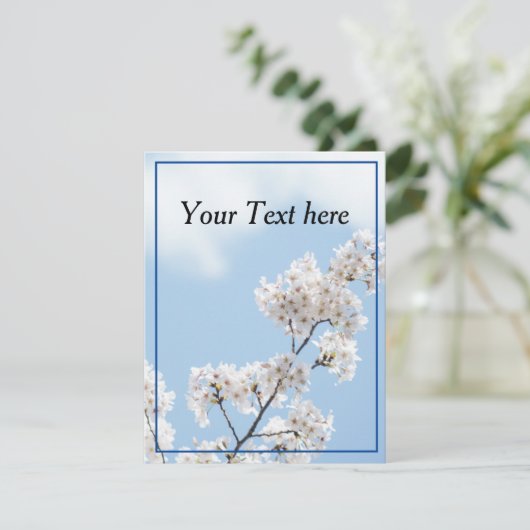 bearbeitbare Blume Feiertagskarte (Stehend Vorderseite)