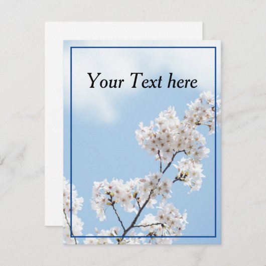 bearbeitbare Blume Feiertagskarte (Vorne/Hinten)