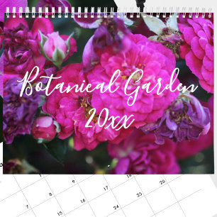 Bearbeitbare Blumen-Naturfotografie Ganzes Jahr Kalender
