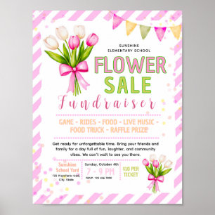 Bearbeitbare Blumenverkaufs-Fundraiser-Flugblatt Poster