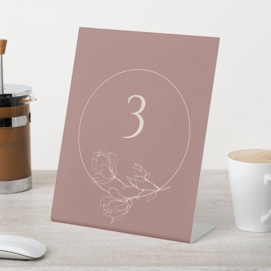 Bearbeitbare Bohemische Blumenzwiebelhochzeit-Tisc Sockelschild (In SItu)