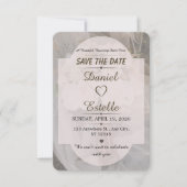 Bearbeitbare Boho neutrale Hochzeit-Save-the-Date- Save The Date (Vorderseite)