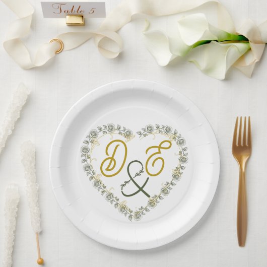 Bearbeitbare Boho neutrale Hochzeitspapierteller Pappteller (Hochzeit)