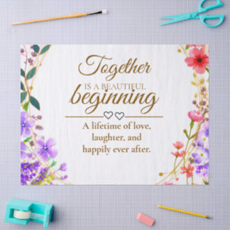 Bearbeitbare botanische Hochzeitseinladungskarte Seidenpapier