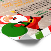 Bearbeitbare Brunch-mit-Santa-Spendenflyer Poster (Ecke)