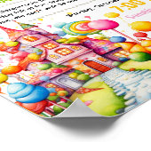 Bearbeitbare Candyland-Spendenflyer Poster (Ecke)