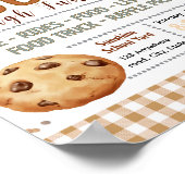Bearbeitbare Cookie-Teig-Fundraising-Flugblatt Poster (Ecke)