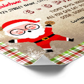 Bearbeitbare Cookies mit Santa Flyer Poster (Ecke)