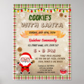 Bearbeitbare Cookies mit Santa Flyer Poster (Vorne)