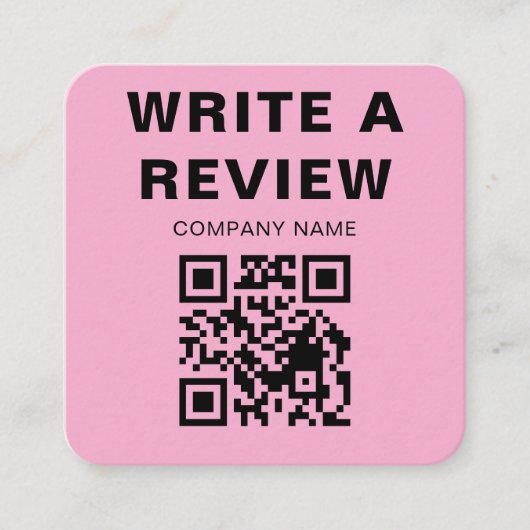 Bearbeitbare Dankeskarten mit rosa Logo Begleitkarte (Vorderseite)