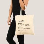 Bearbeitbare Definition des Namens Laura, benutzer Tragetasche (Vorderseite (Produkt))