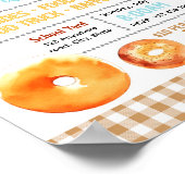 Bearbeitbare Donut-Teig-Spendenflyer Poster (Ecke)