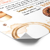 Bearbeitbare Donut- und Kaffee-Spendenflyer Poster (Ecke)