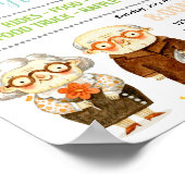Bearbeitbare Donuts mit Großeltern-Poster Poster (Ecke)