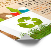 Bearbeitbare Dosen- und Flaschen-Fundraising-Poste Poster (Ecke)
