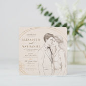 Bearbeitbare druckbare Hochzeitskarte Save The Date (Stehend Vorderseite)