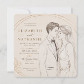 Bearbeitbare druckbare Hochzeitskarte Save The Date (Vorderseite)